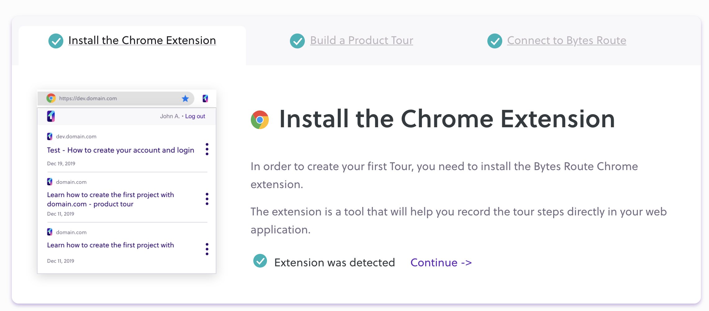 screenshot of Bytes Route